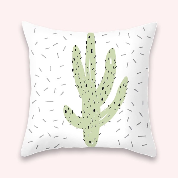 

Cactus Print Cushion Cover Without Filler, Multicolor