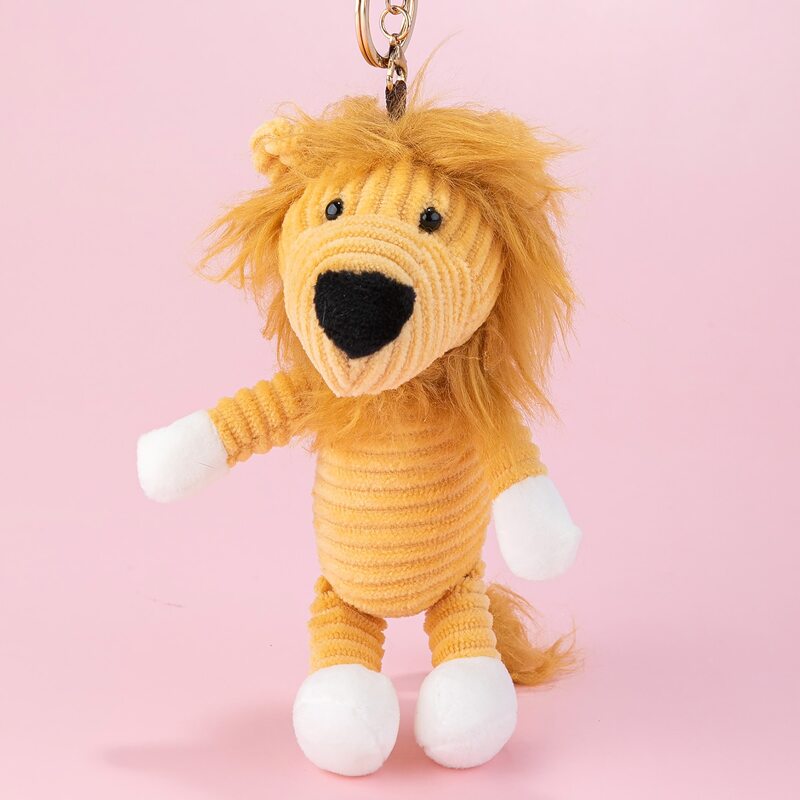 

1pc Cartoon Lion Keychain, Brown