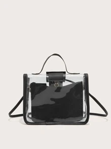 حقيبة مقاومة للماء وخفيفة الوزن وكاجوال صغيرة شفافة قابلة للطي للفتيات المراهقات والنساء وطلاب الجامعات والمبتدئين والعمال ذوي الياقات البيضاء مثالية للمكتب والكلية والعمل والأعمال التجارية والتنقل