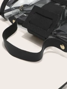 حقيبة مقاومة للماء وخفيفة الوزن وكاجوال صغيرة شفافة قابلة للطي للفتيات المراهقات والنساء وطلاب الجامعات والمبتدئين والعمال ذوي الياقات البيضاء مثالية للمكتب والكلية والعمل والأعمال التجارية والتنقل