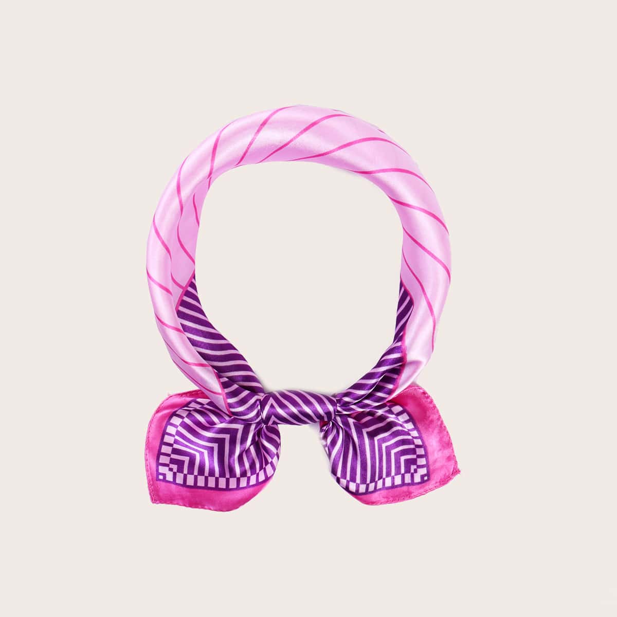 

Striped Print Bandana, Multicolor