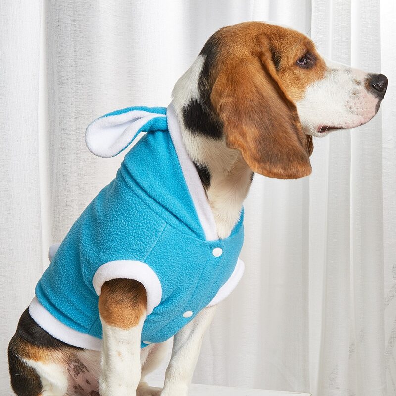 

Cartoon Ear Decor Pet Coat, Blue