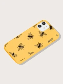 Bee Pattern Case Compatible With iPhone - Yellow - View 2