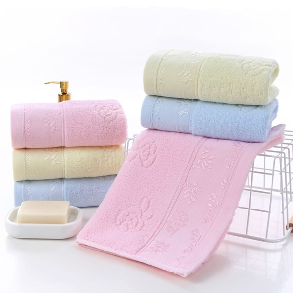 

3pcs Rose Pattern Face Towel, Multicolor