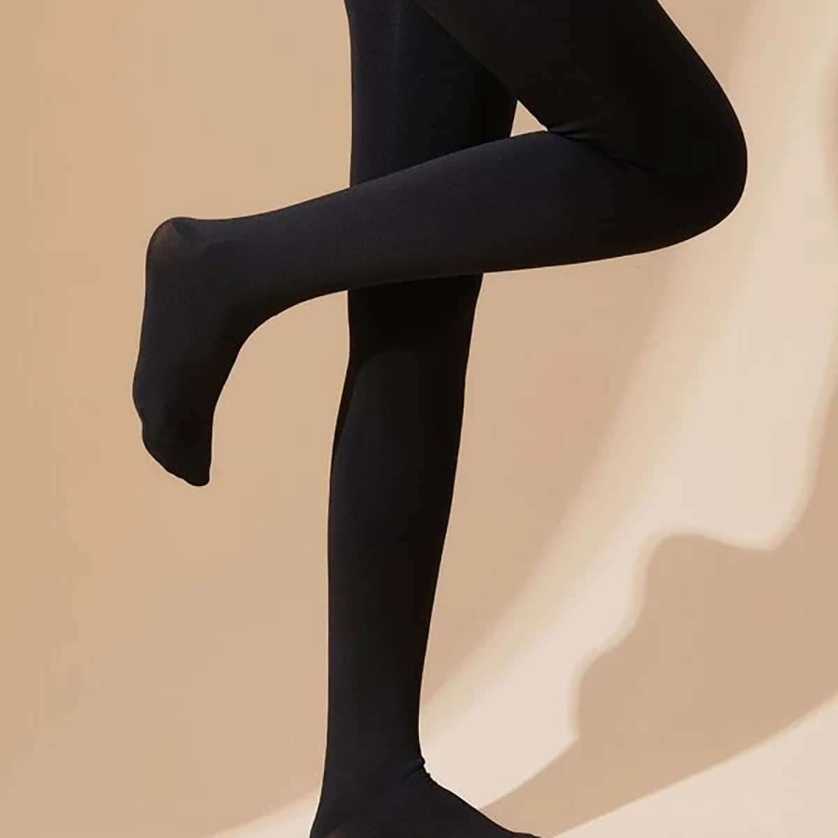 

Fluffy Fleece Lined Tights, Beige