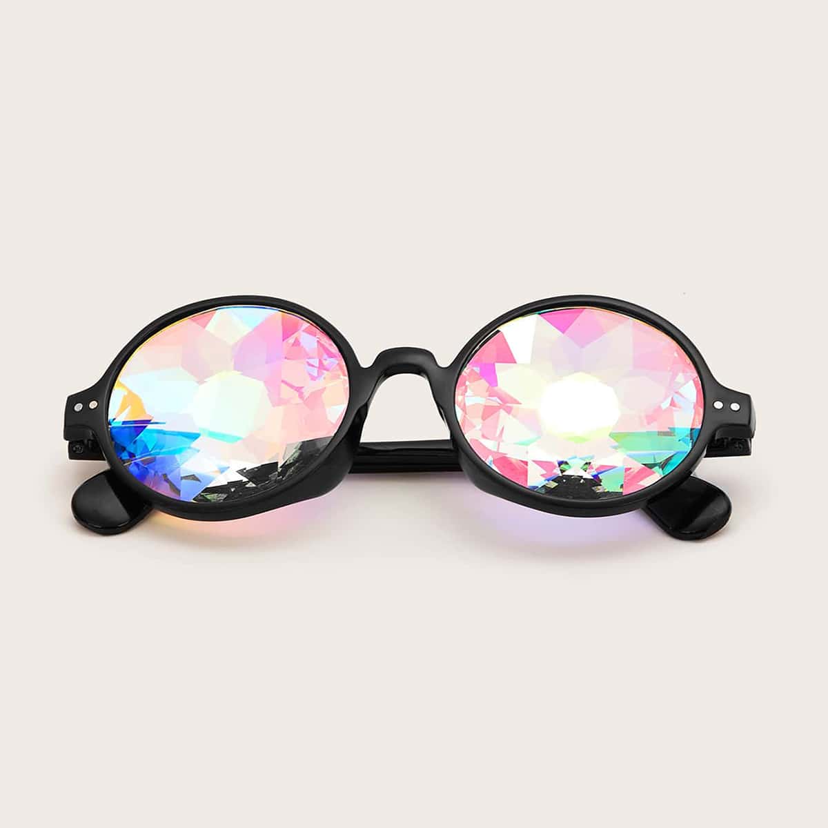 

Holographic Round Frame Sunglasses