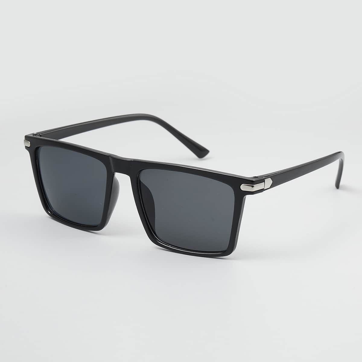 

Guys Square Frame Sunglasses, Black