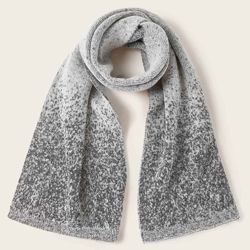 

Knit Fluffy Scarf, Grey