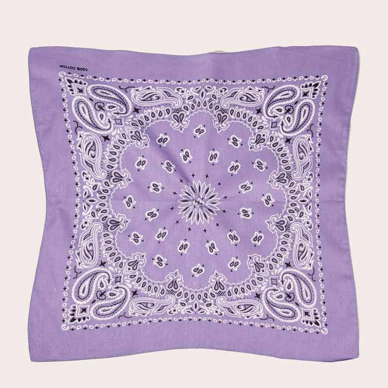 Paisley Print Bandana, Purple