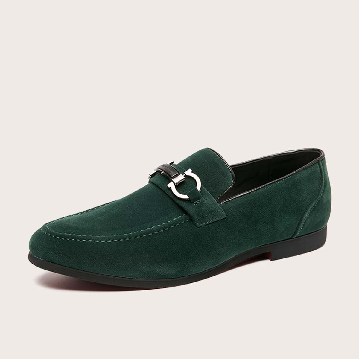 

Guys Horsebit Decor Loafers, Green