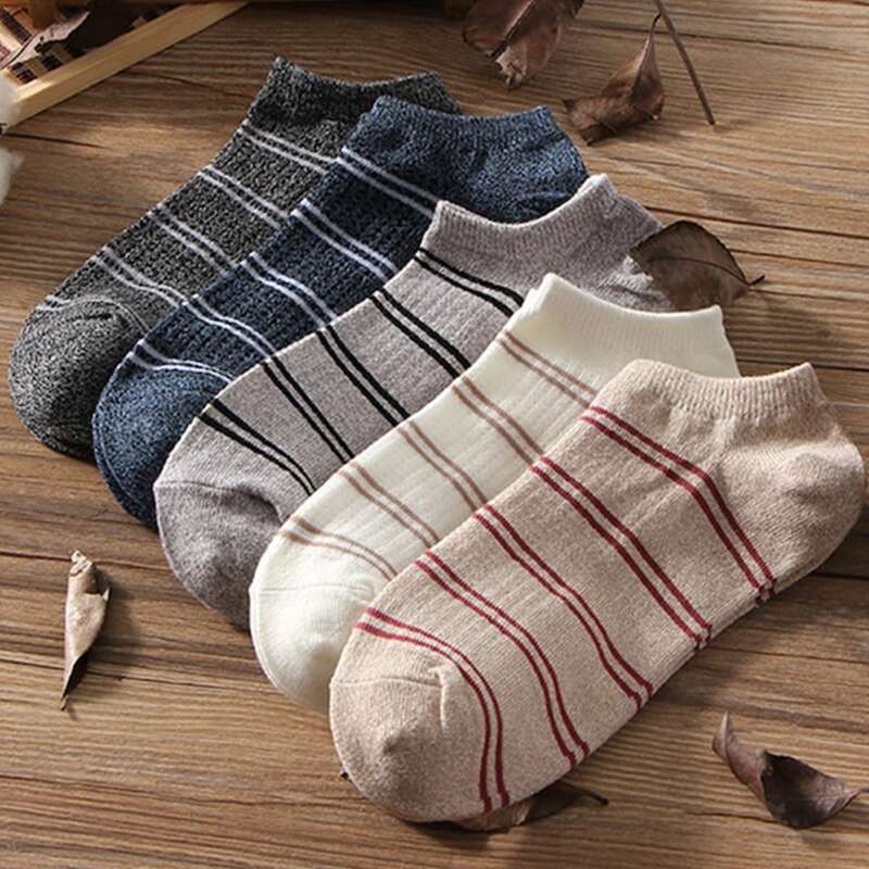 

Guys 5pairs Stripe Ankle Socks, Multicolor