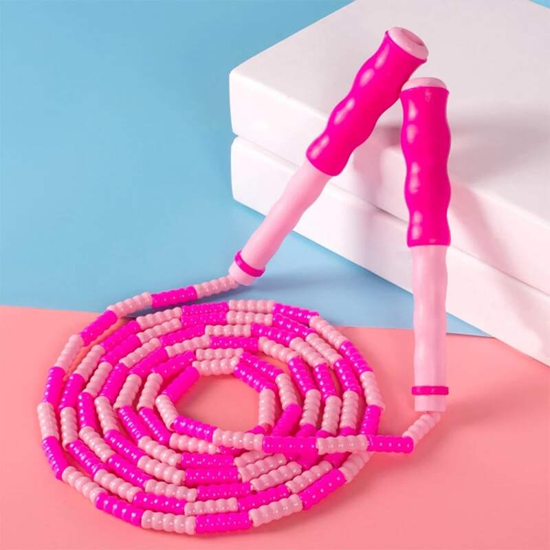 

1pc Colorblock Skipping Rope, Pink