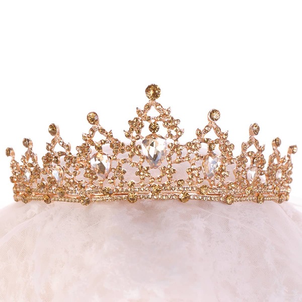 

Rhinestone Crown Hair Accessory, Gold