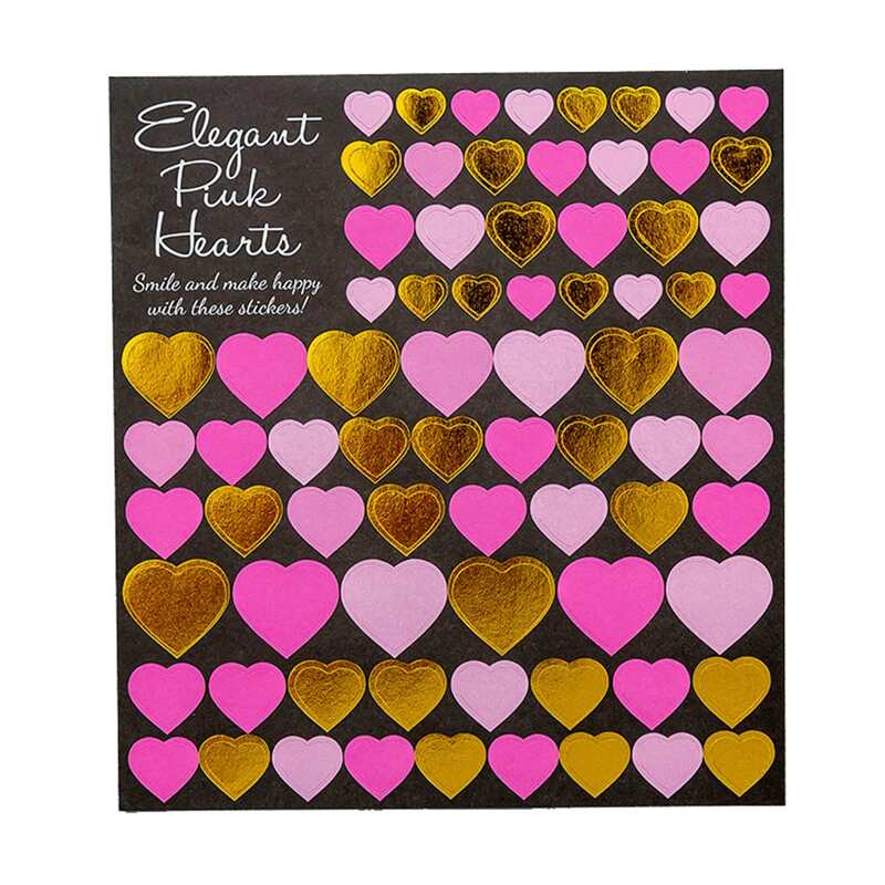 

1sheet Heart Pattern Sticker, Multicolor