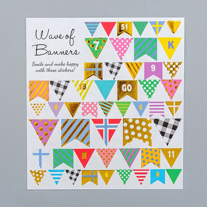 

1sheet Flag Pattern Sticker, Multicolor