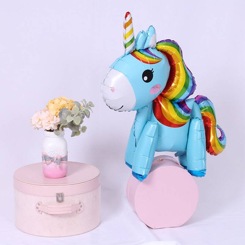 

1pc Unicorn Shaped Balloon, Multicolor