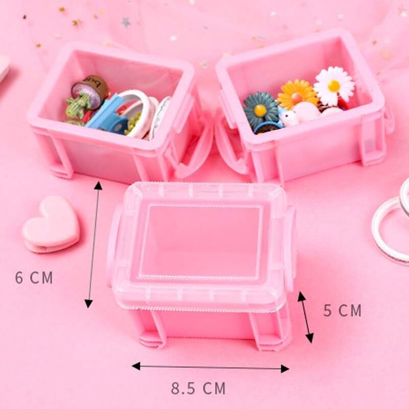 

1pc Mini Jewelry Storage Box, Pink