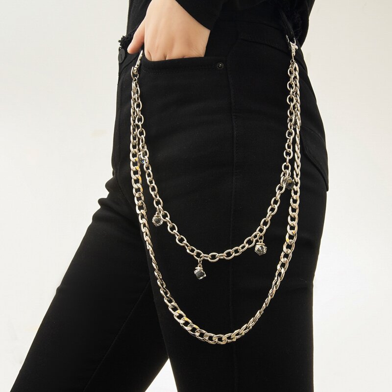 

Crystal Pants Chain, Silver