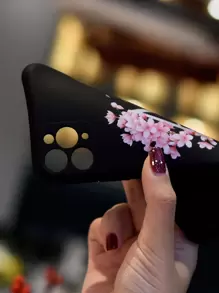 Funda compatible con iphone con estampado de flor y letra - Multicolor - Ver 5