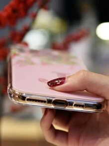 Flower & Letter Graphic Case Compatible With iPhone - Multicolor - View 5