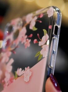 Flower & Letter Graphic Case Compatible With iPhone - Multicolor - View 6