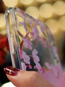 Flower & Letter Graphic Case Compatible With iPhone - Multicolor - View 7