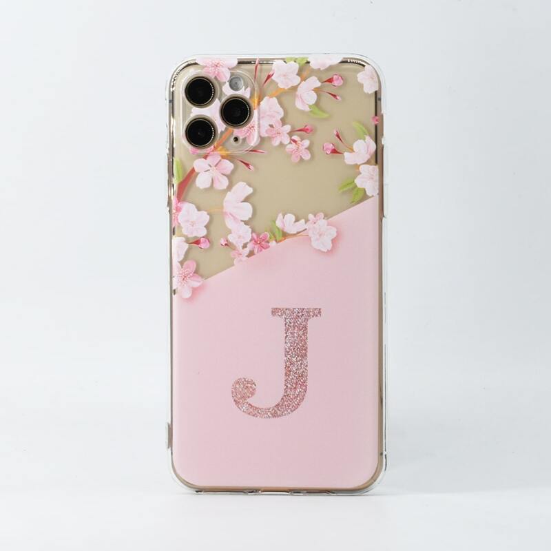 

Flower & Letter Graphic iPhone Case, Multicolor