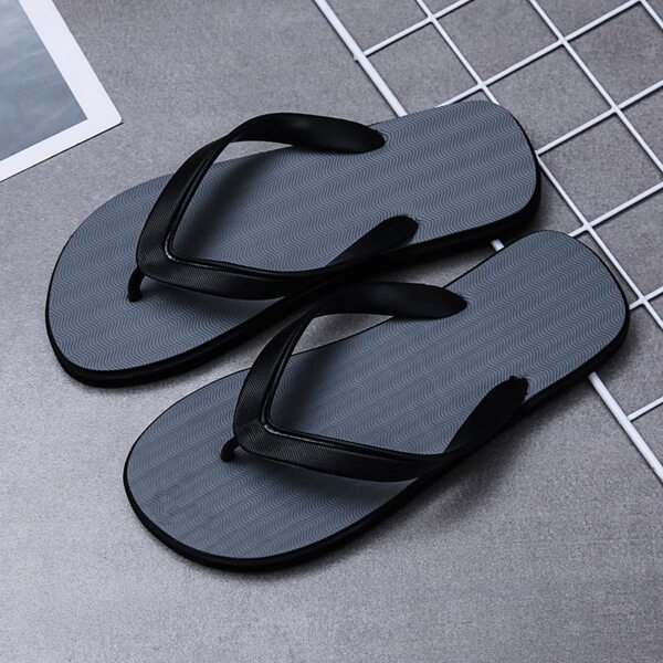 

Men Two Tone Non-slip Flip Flops, Grey