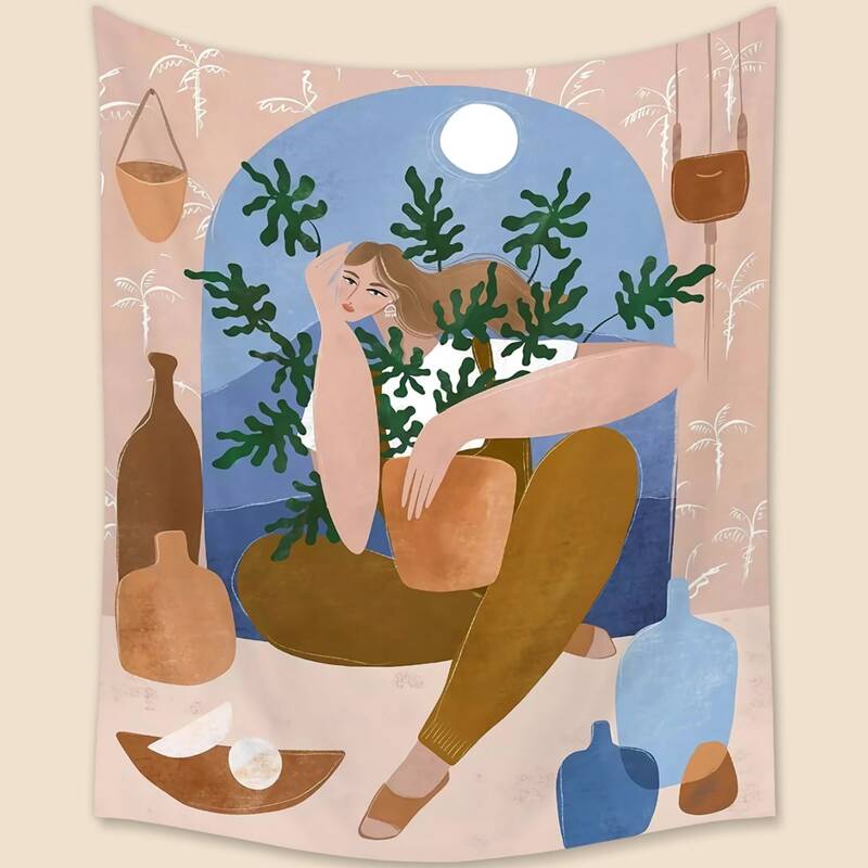 

Abstract Figure Painting Tapestry, Multicolor