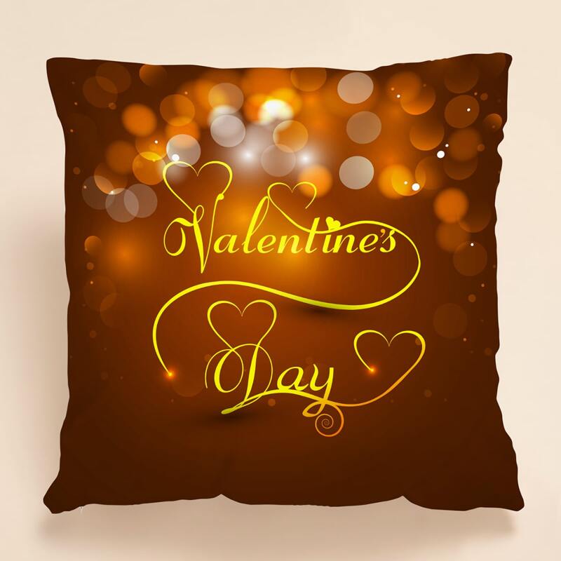 

Valentine's Day Cushion Cover Without Filler, Multicolor