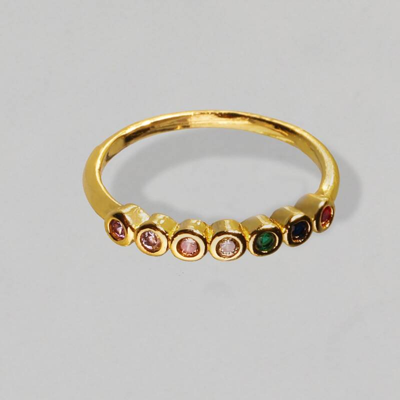 

1pc Rhinestone Decor Ring, Gold