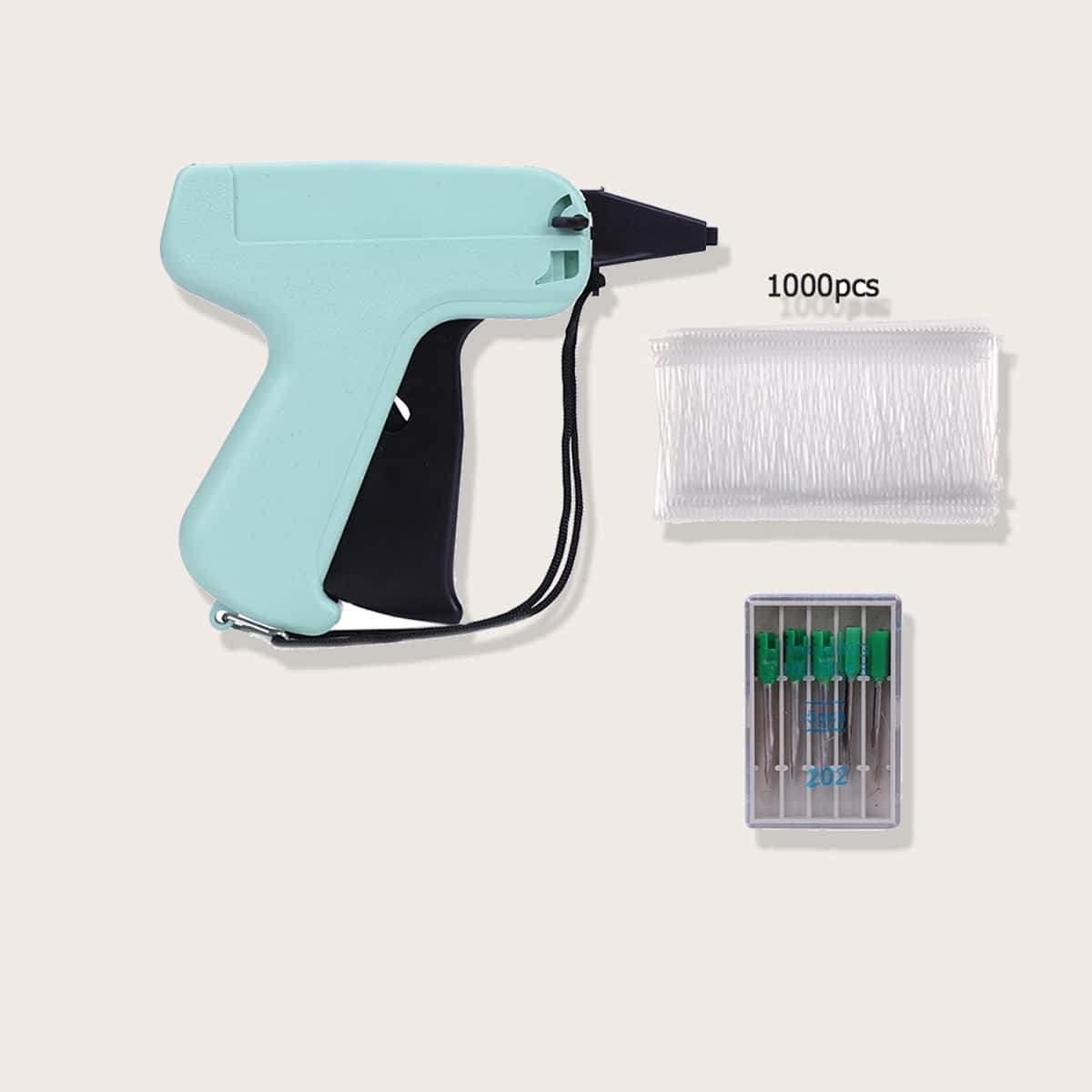 

Clothes Tagging Gun & 1000pcs Barbs Fastener & 5pcs Extra Steel Needle, Mint green