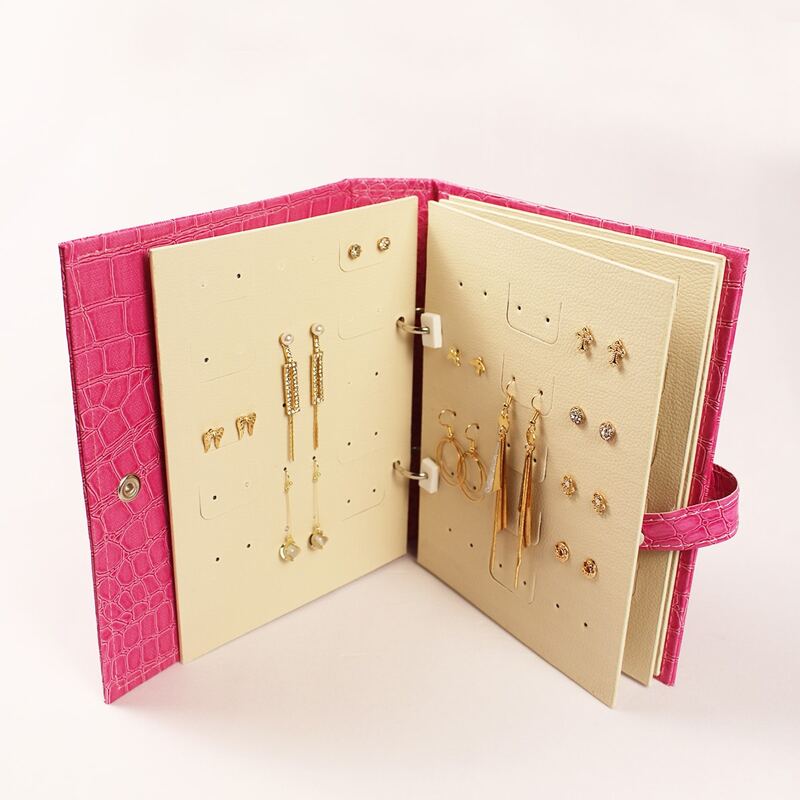 

1pc Earring Organizer Book, Hot pink