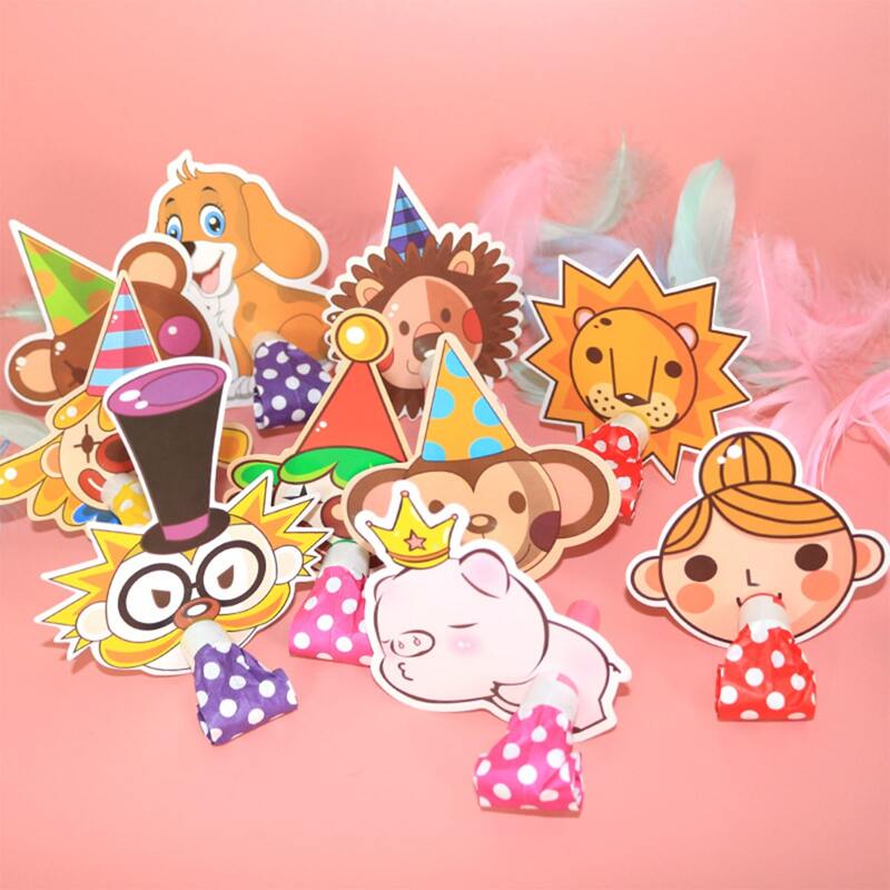 

10pcs Random Cartoon Party Blowing Horn, Multicolor