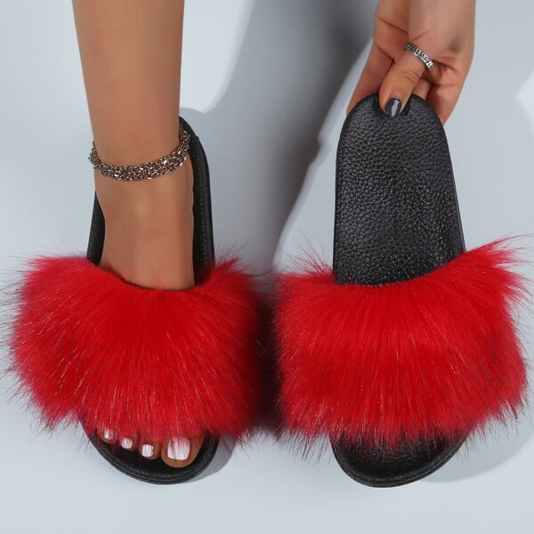 

Plush Slides, Red