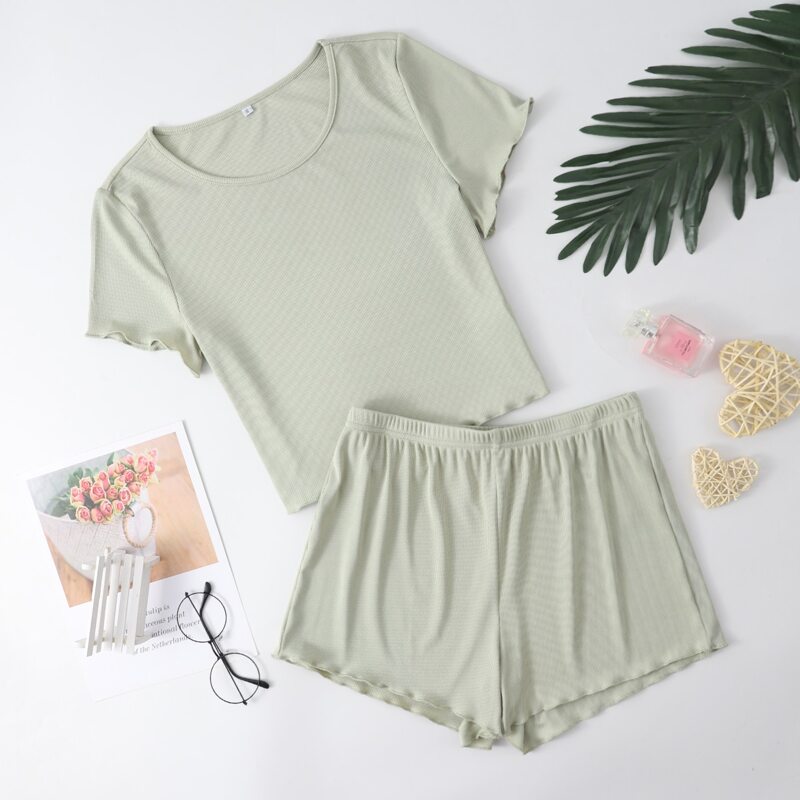 

Lettuce Trim Solid Lounge Set, Mint green