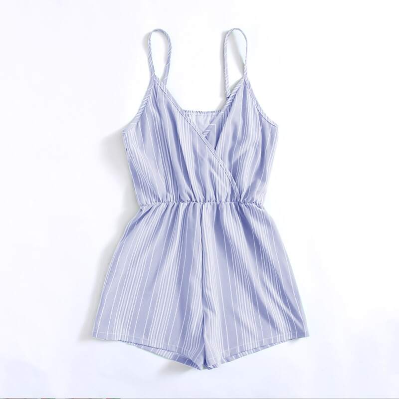 

Striped Cami Romper, Lilac purple