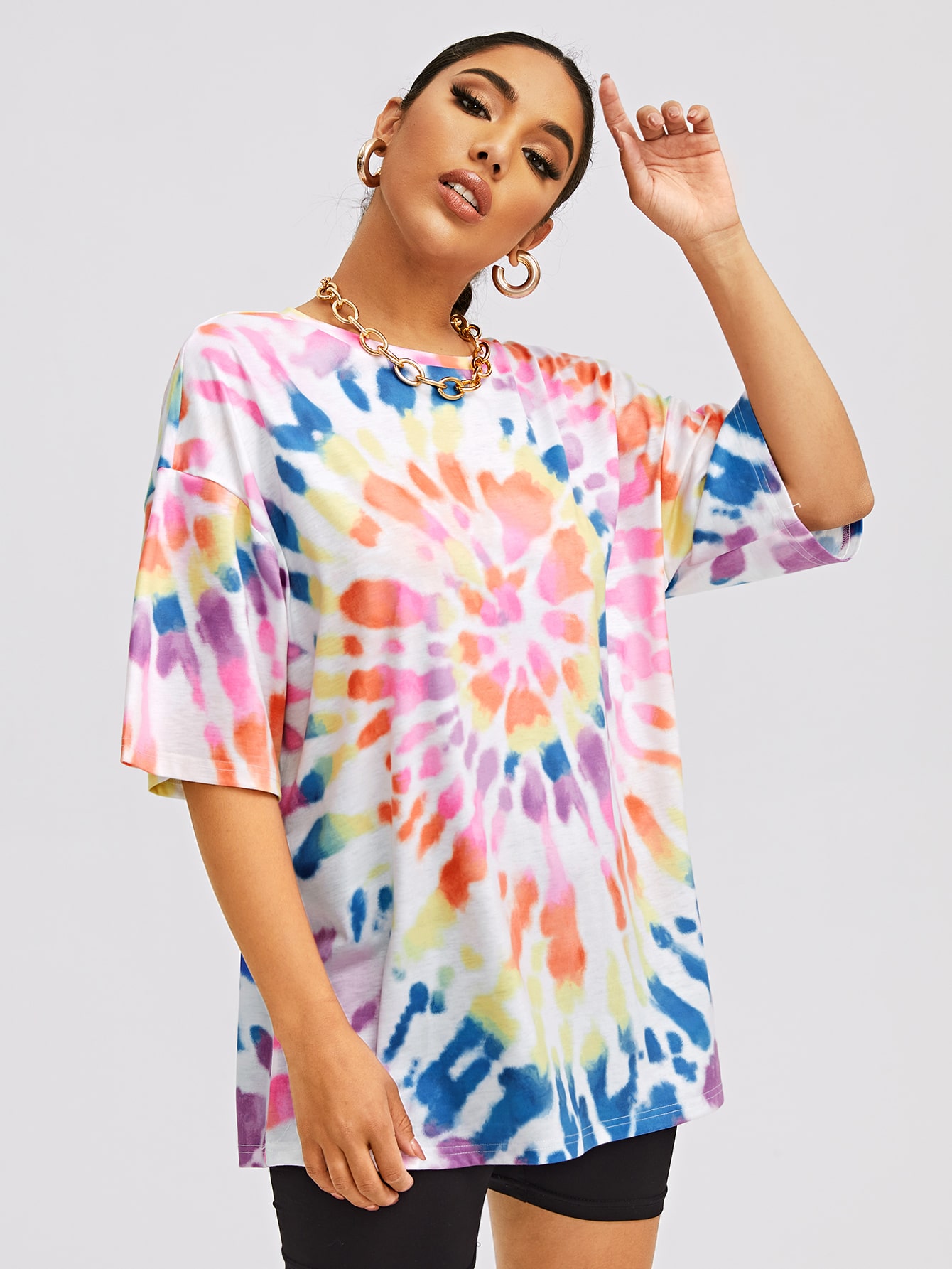 Drop Shoulder Tie Dye Tee thumbnail