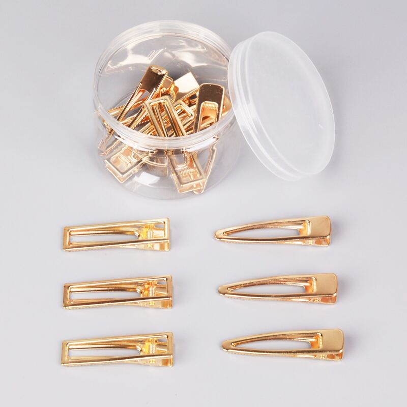 12pcs Metal Hair Clip, Gold