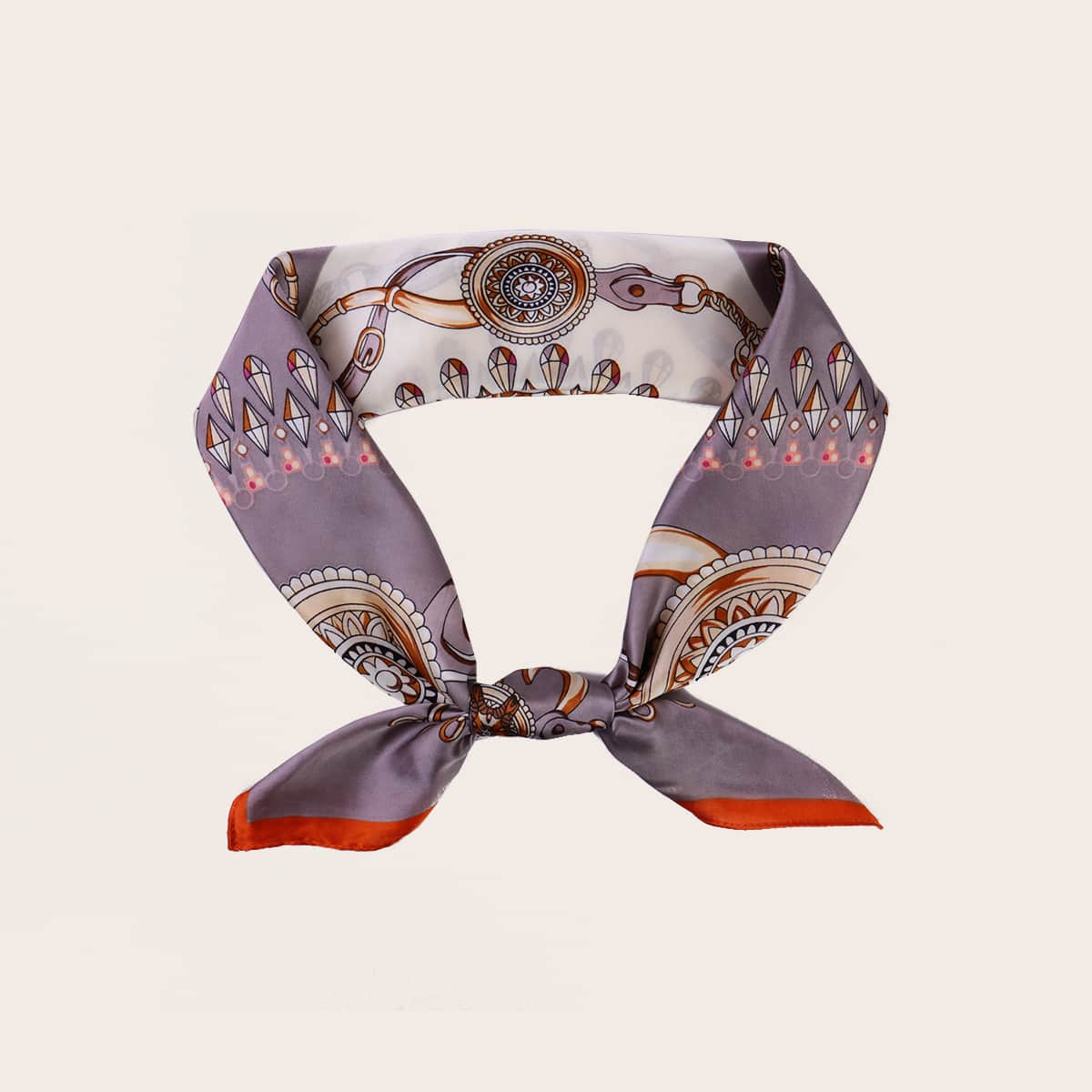 

Diamond & Chain Pattern Bandana, Multicolor