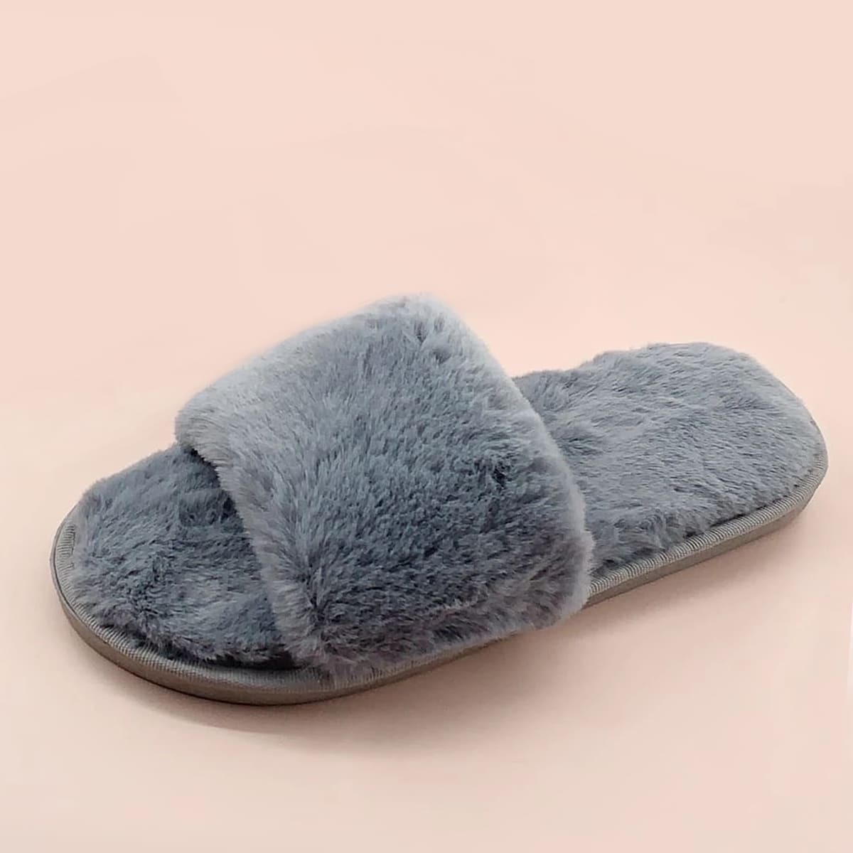 

Open Toe Bedroom Slippers, Grey