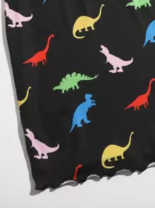 SHEIN EZwear Allover Dinosaur Print Bodycon Dress