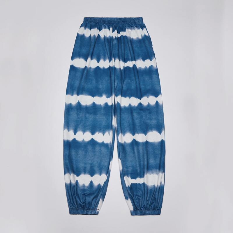 

Color Block Carrot Pants, Navy blue
