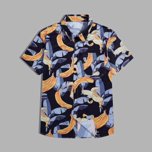 

Men Allover Banana Print Shirt, Multicolor