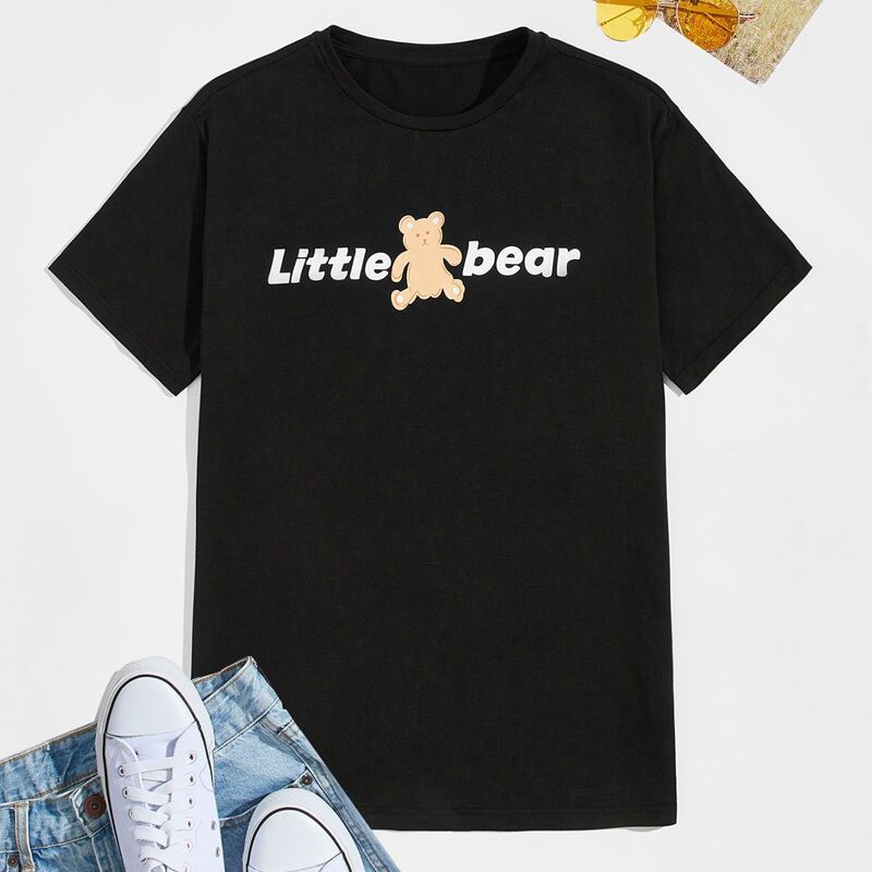 

Guys Bear Graphic Tee, Black