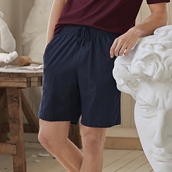 

Men Pocket Knot Front Shorts, Navy blue