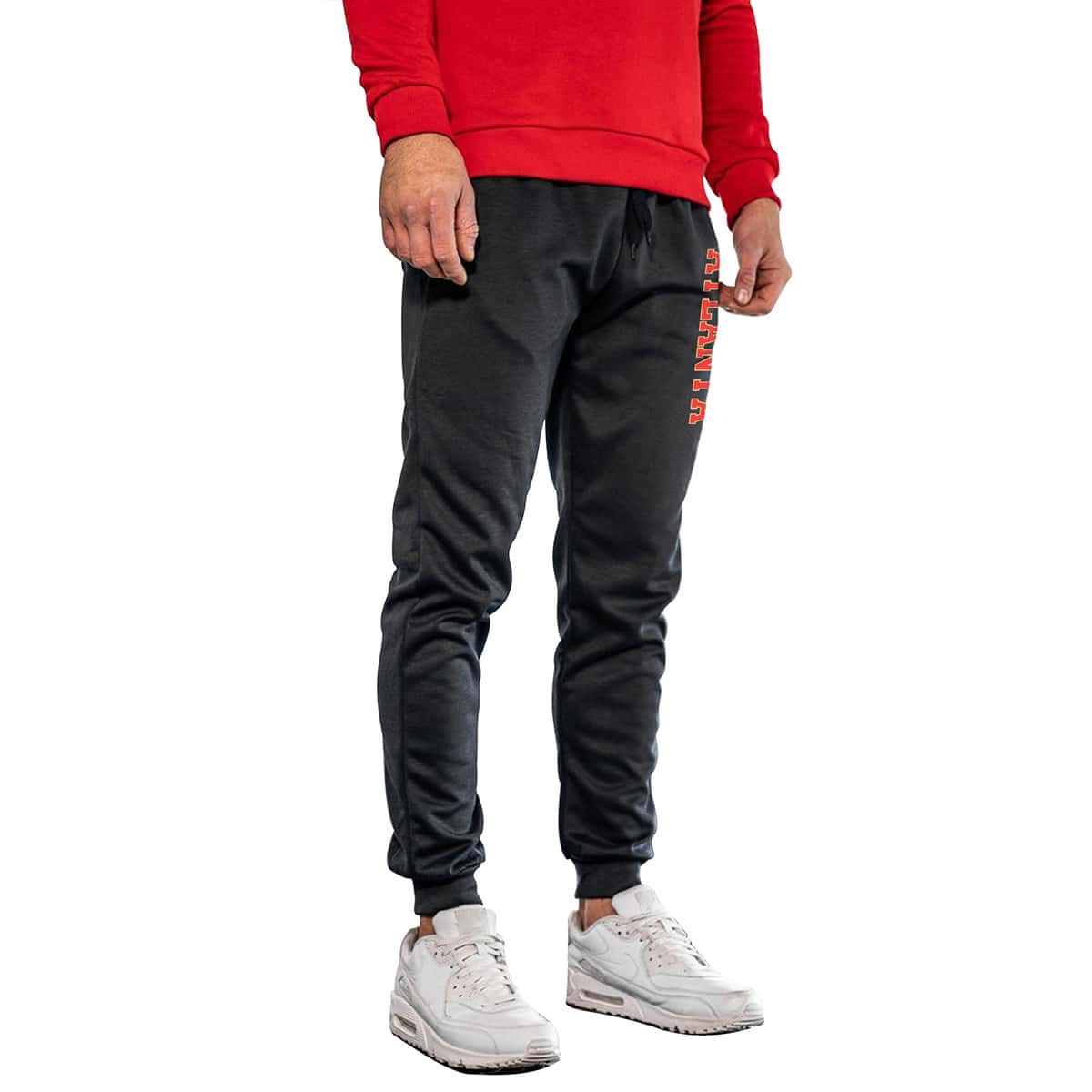 

Guys Letter Graphic Sweatpants, Black
