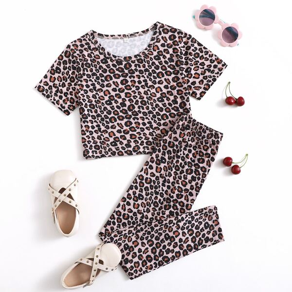 

Girls All Over Print Tee & Leggings, Multicolor