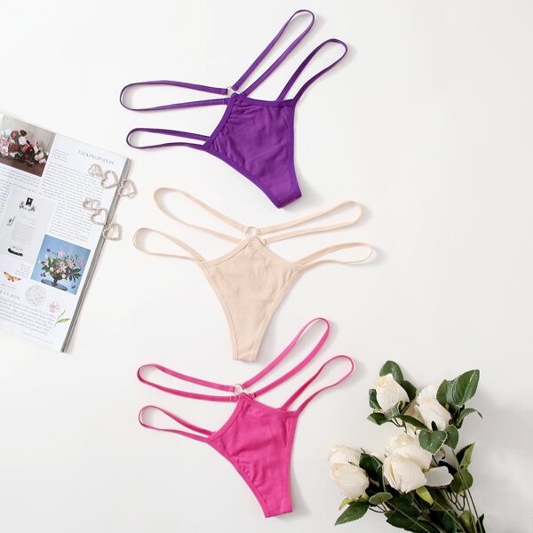 

3pack Cut Out Panty Set, Multicolor