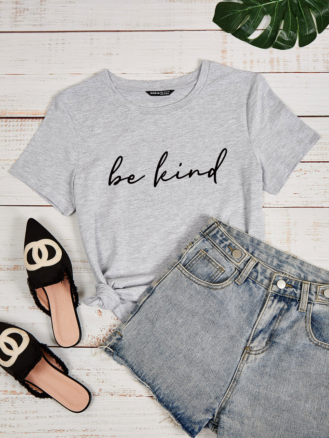 Slogan Graphic Crew Neck Tee thumbnail